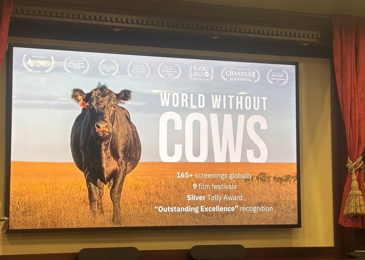 I’ve just been to a screening of <a href="/worldwithoutcow/">World Without Cows</a> which is a rare, balanced take on cattle, climate, and culture. Clear storytelling, global perspective, and refreshingly free of preaching.

Thank you <a href="/AlltechIreland/">Alltech Ireland</a>

#documentary #climate #agriculture #regenerativefarming