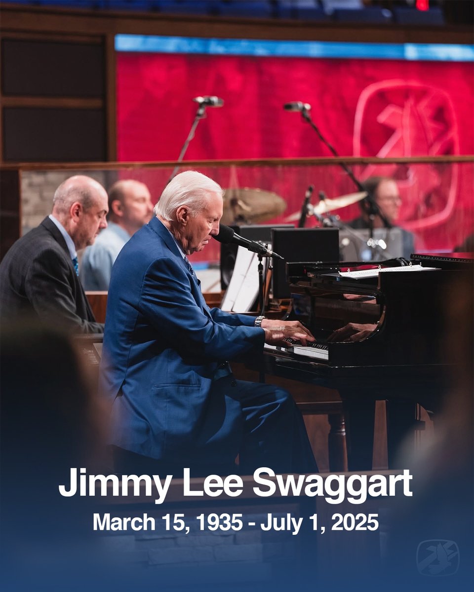 Jentezen's tweet image. Honoring the life and legacy of a great man today. He finished stronger than he began and won millions of souls. His wife and family continue in his legacy to share Christ with the world. What more could anyone ask for? Home at last!