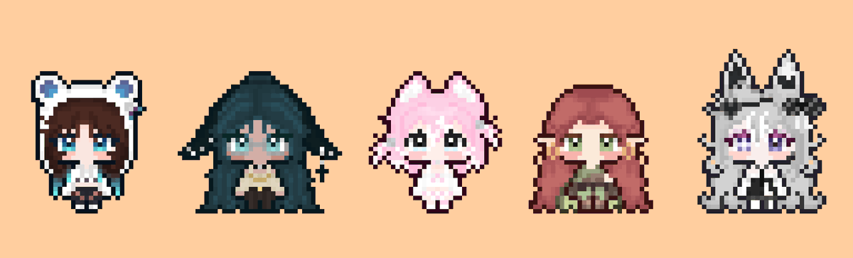 All the chibi's I've done for commissions so far !  ♡