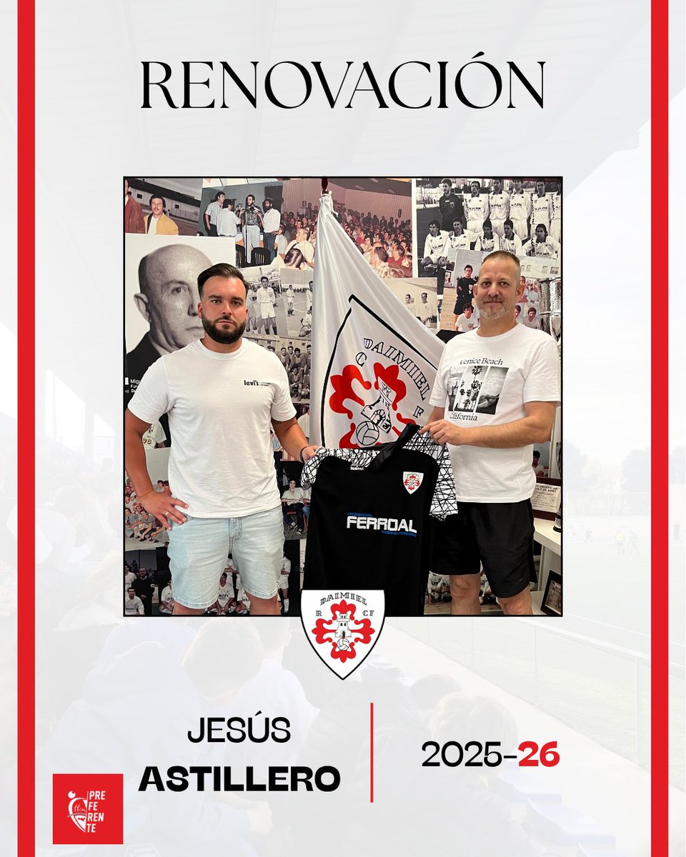 ✅ PRIMER EQUIPO | OFICIAL

Jesús Astillero, "El Santo", renueva con el Daimiel Racing C.F.

Un portero diferente: detiene, asiste y hasta marca.
Juego de pies, poderío aéreo y estiradas imposibles.
Compromiso total bajo palos.

¡Qué tendrán esos guantes! ¡Vamos, Asti!