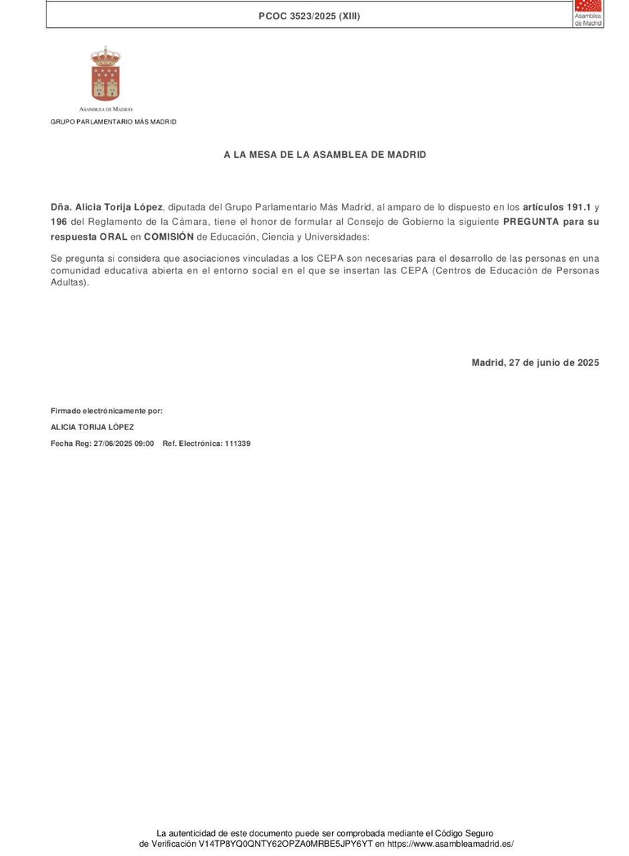 Las asociaciones de los #CEPA vienen realizando una labor imprescindible social, cultural y democrática.
Al consejero <a href="/EVicianaDuro/">Emilio Viciana</a> se ve que le molestan y quiere imponer una normativa que hace imposible que continúen con su labor.
Desde que tuvimos conocimiento del tema hemos