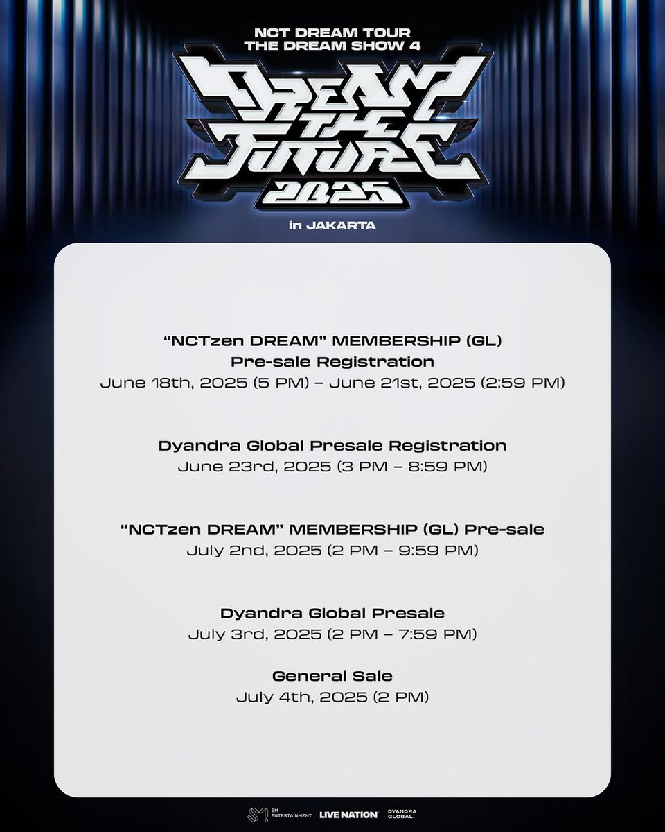 jastip_aba's tweet photo. OPEN JASA WAR 2025 NCT DREAM TOUR <THE DREAM SHOW 4 : DREAM THE FUTURE>
📅27 &amp; 28 September 2025
📍JIS

✅ 100% trusted
✅Pakai Data Diri Kamu
✅Highly Experienced Team
💌DM for info
#NCTDREAM #NCTDREAM_THEDREAMSHOW4_DREAMTHEFUTURE #NCTDREAM_THEDREAMSHOW4_JAKARTA #TDS4INJAKARTA https://t.co/poMrIUiHTy