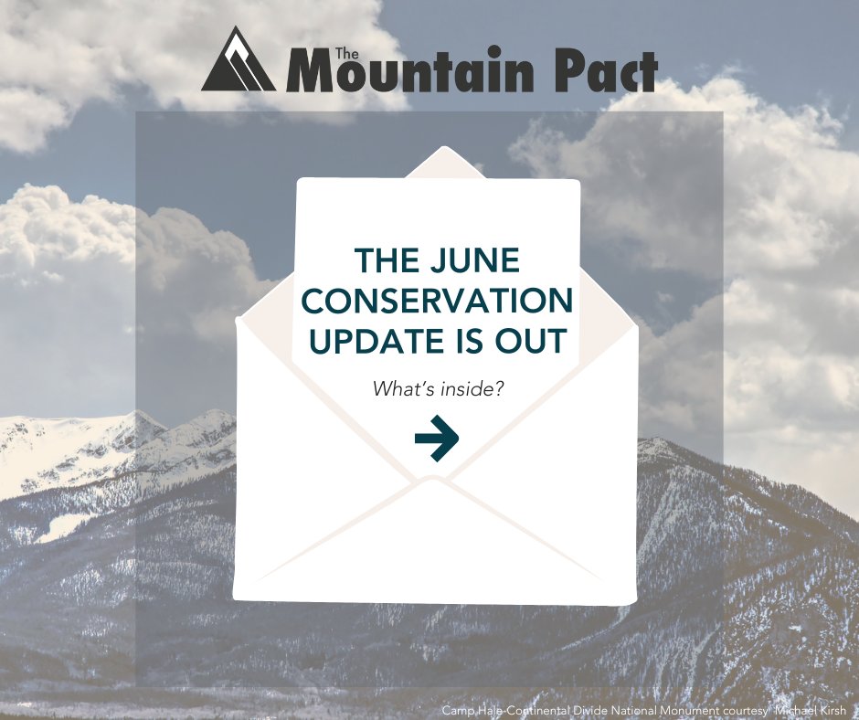 themountainpact's tweet image. The June Conservation Update is out! This month's edition features coverage of the amazing work Western leaders and communities did to remove the public lands sell-off provision from the budget reconciliation bill.
mailchi.mp/themountainpac…