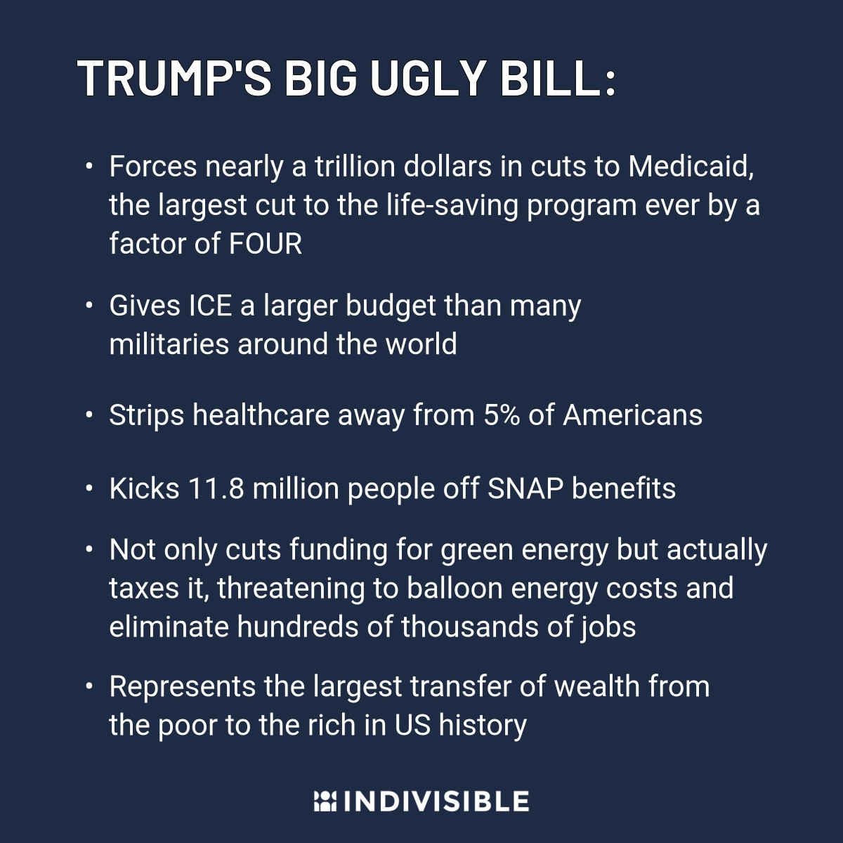 HillaryClinton's tweet image. If the House passes Trump's Big Ugly Bill, every community will feel cuts to basic needs—all so billionaires can get another giant tax cut.
Call your Republican representative today, or ask friends and family to call theirs.
All hands on deck. indivisible.org/resource/call-…