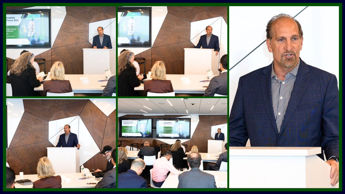 At the World Sustainability Leadership Forum 2025, Zenon Christodoulou, Commissioner of the New Jersey Board of Public Utilities, delivers remarks titled “New Jersey’s Laser Focus on Sustainable Growth.” 
1businessworld.com/world-sustaina…