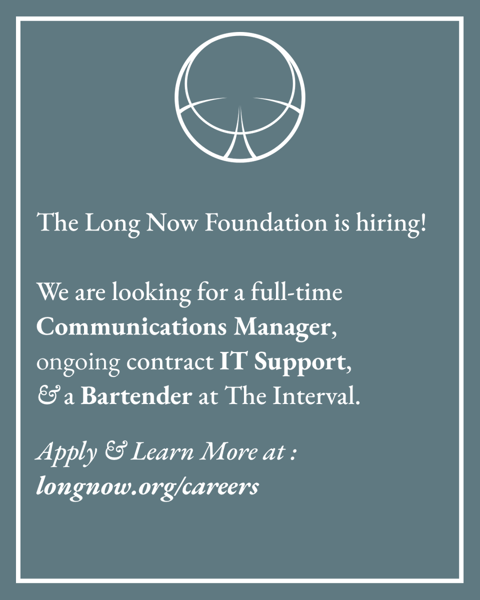Long Now Foundation tweet media