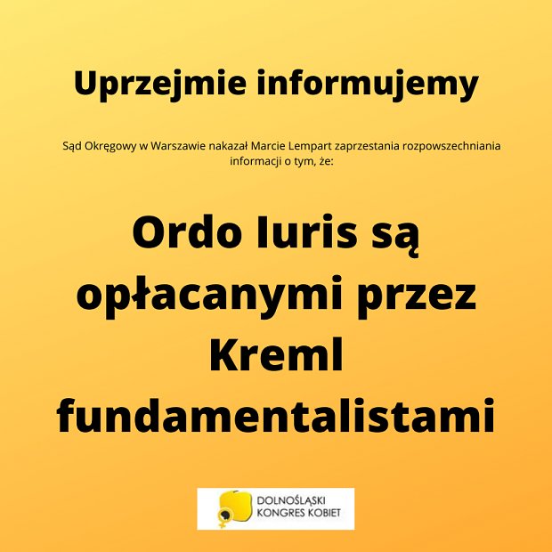 "Połowę" tego sądu jest z Ordo luris