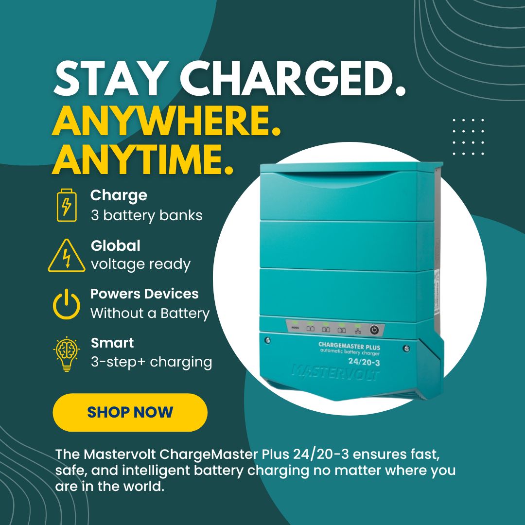ProprideM's tweet image. Charge anywhere. Power everything. 🌍
The ChargeMaster Plus 24V, 20A charges 3 battery banks at once.
✔️ Fast &amp;amp; smart 3-Step+ tech
✔️ Works worldwide
✔️ Free Shipping $99+
Shop now
#ProPrideMarine #ChargeMasterPlus #BoatingEssentials #MarineParts #SmartCharger