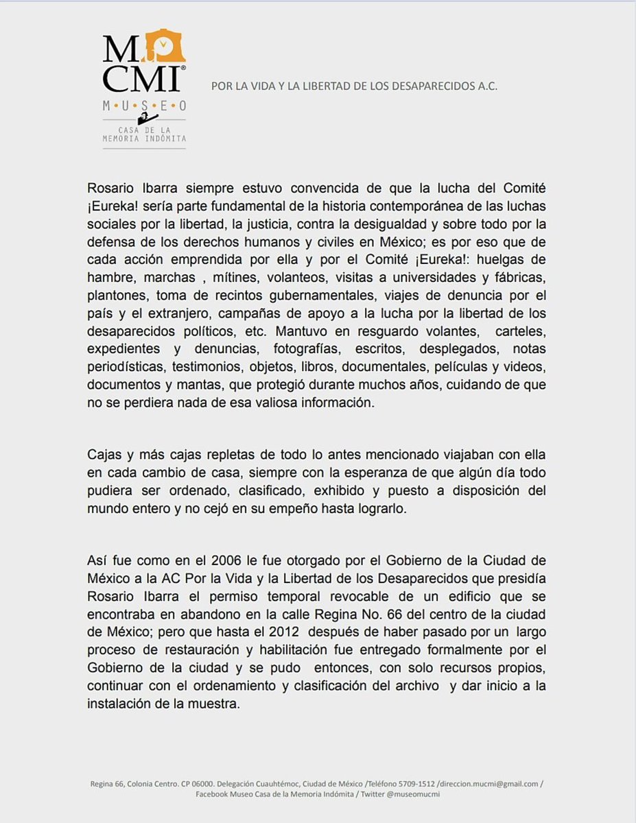 Museo Casa de la Memoria Indómita tweet media