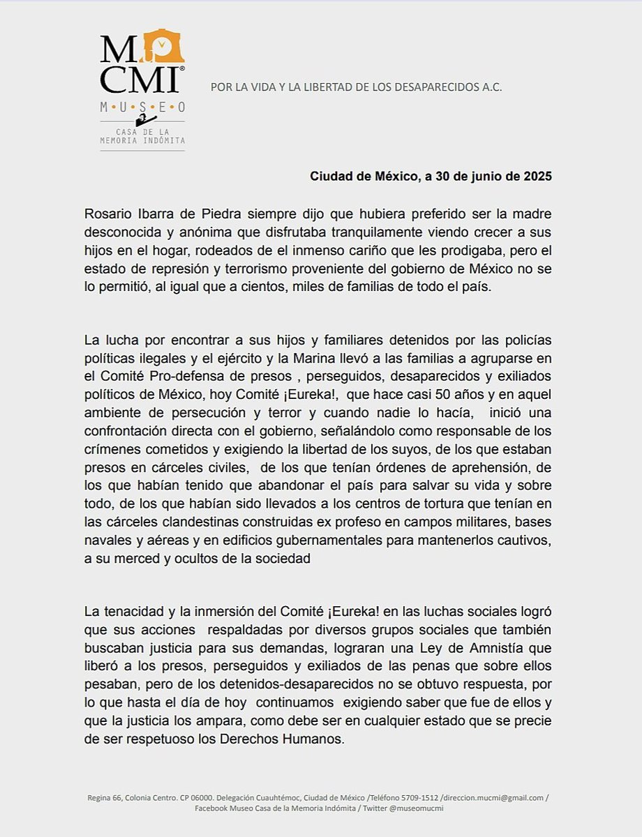 Museo Casa de la Memoria Indómita tweet media