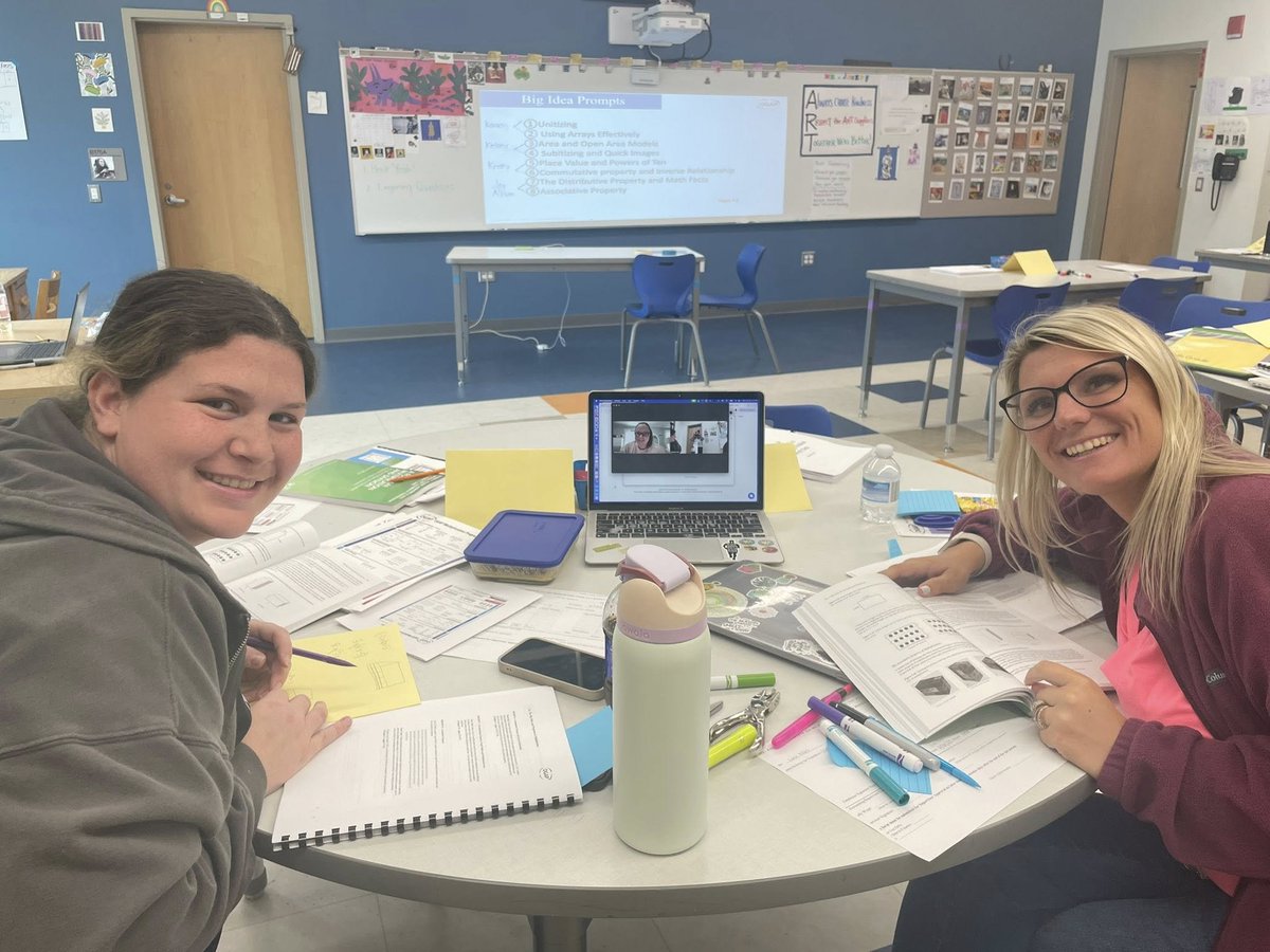 There is a lot of collaboration in Easton, Maryland, as grade 3-5 teachers post Multiplicative Big 8 Ideas and map connections from the area model to partial products and then to the standard algorithm. #math #areamodel