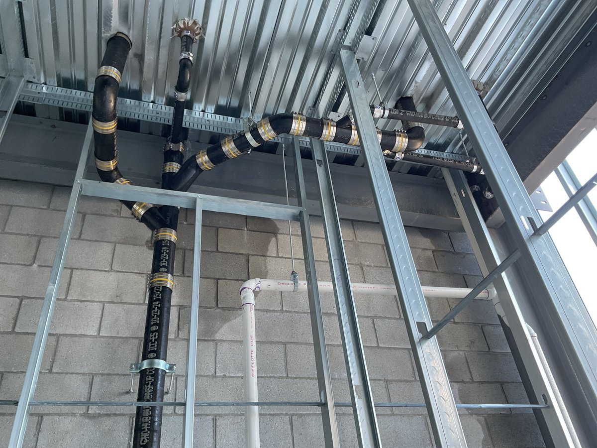 Clean rough-in lines at the Westminster Theological Seminary Building.  #renovations #plumberslife #commercialpipework