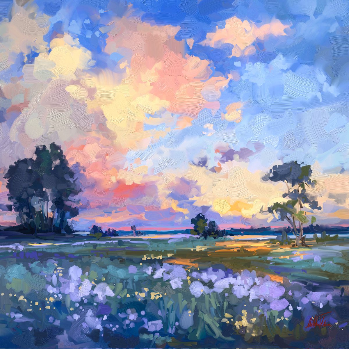 ~ Blue moment ~
Digital oil painting