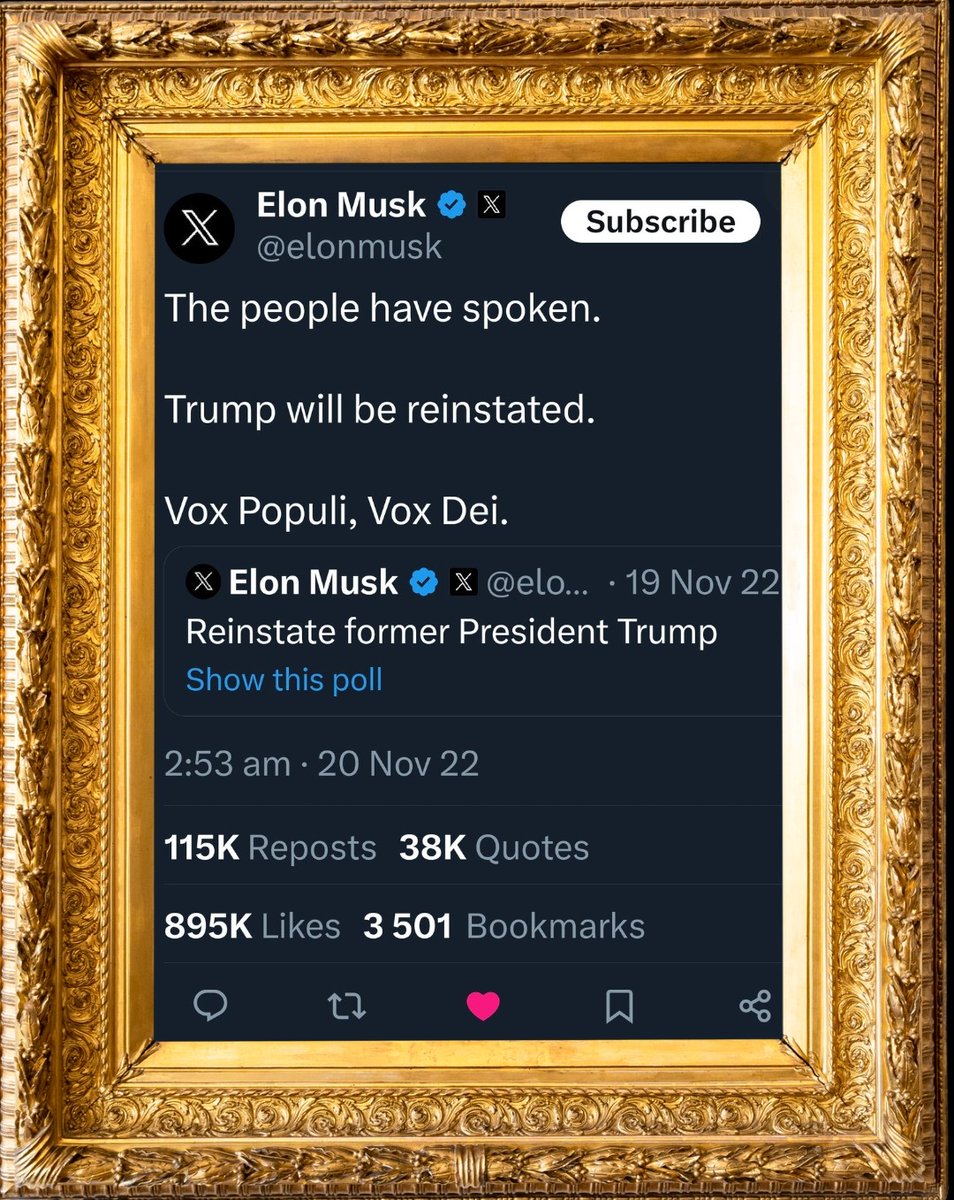 DTI_ETH's tweet photo. Elon asked. The people answered. Trump was reinstated.
Now he asks again – for a new party.
And let’s be real:
There’s only one with the ears, nose and suit for the job.
$DTI https://t.co/9AiNfSnWLD
