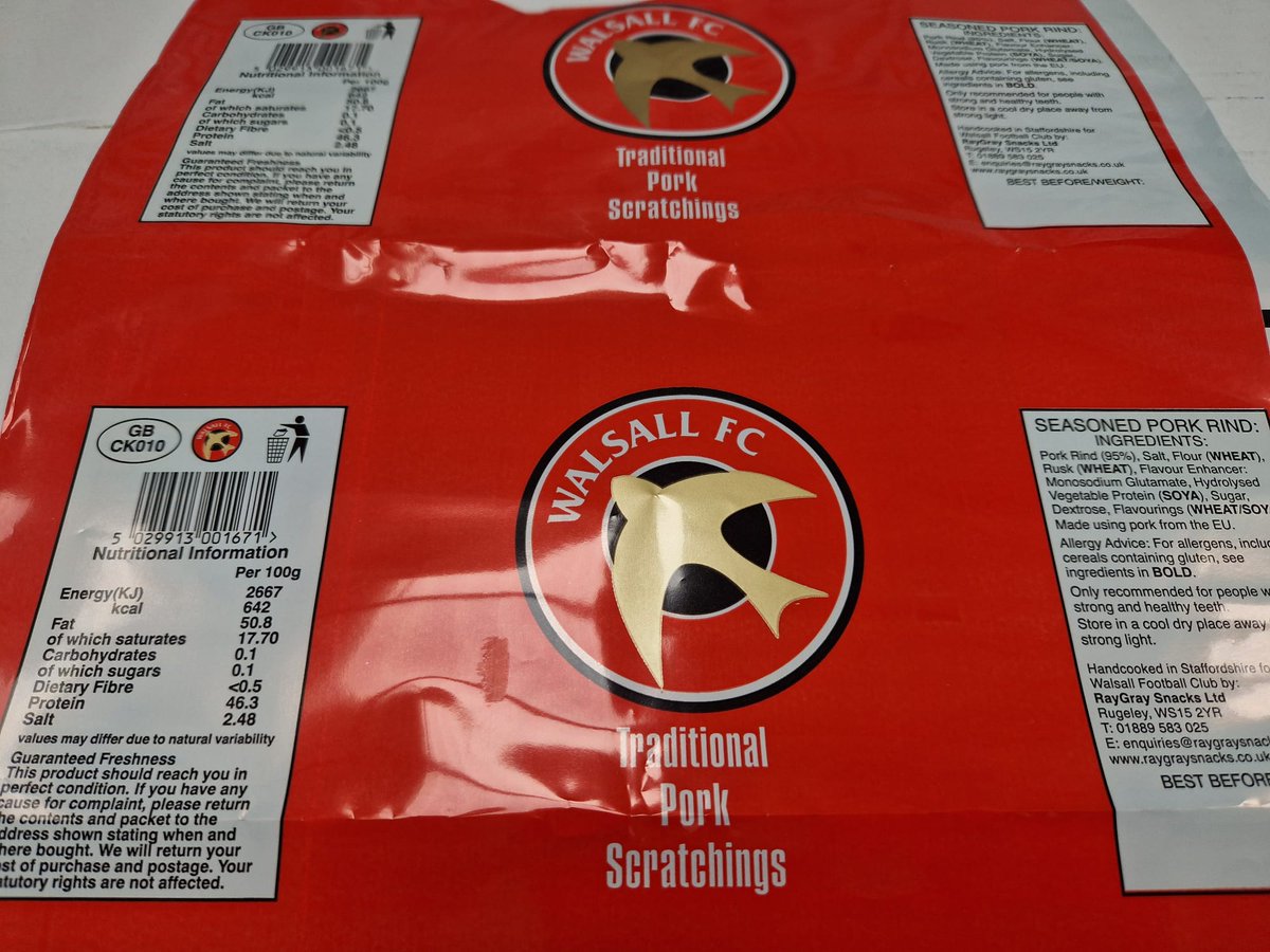 Similar to what we do at Walsall.

We make the club Pork Scratchings and do a bit of sponsorship with them #SaddlersScratchings 😘👌

You might see us on the back of the shirts and shorts next season 😉