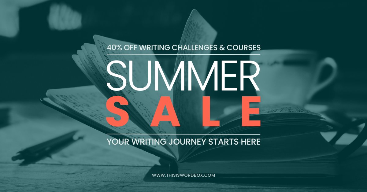 Where will your writing take you this summer?
Surprise yourself with a 30-day writing challenge or try Writing Slant | Making a Poem, an online course on poetry craft.
All 40% off and instant access. Book here: thisiswordbox.com/creative-writi…