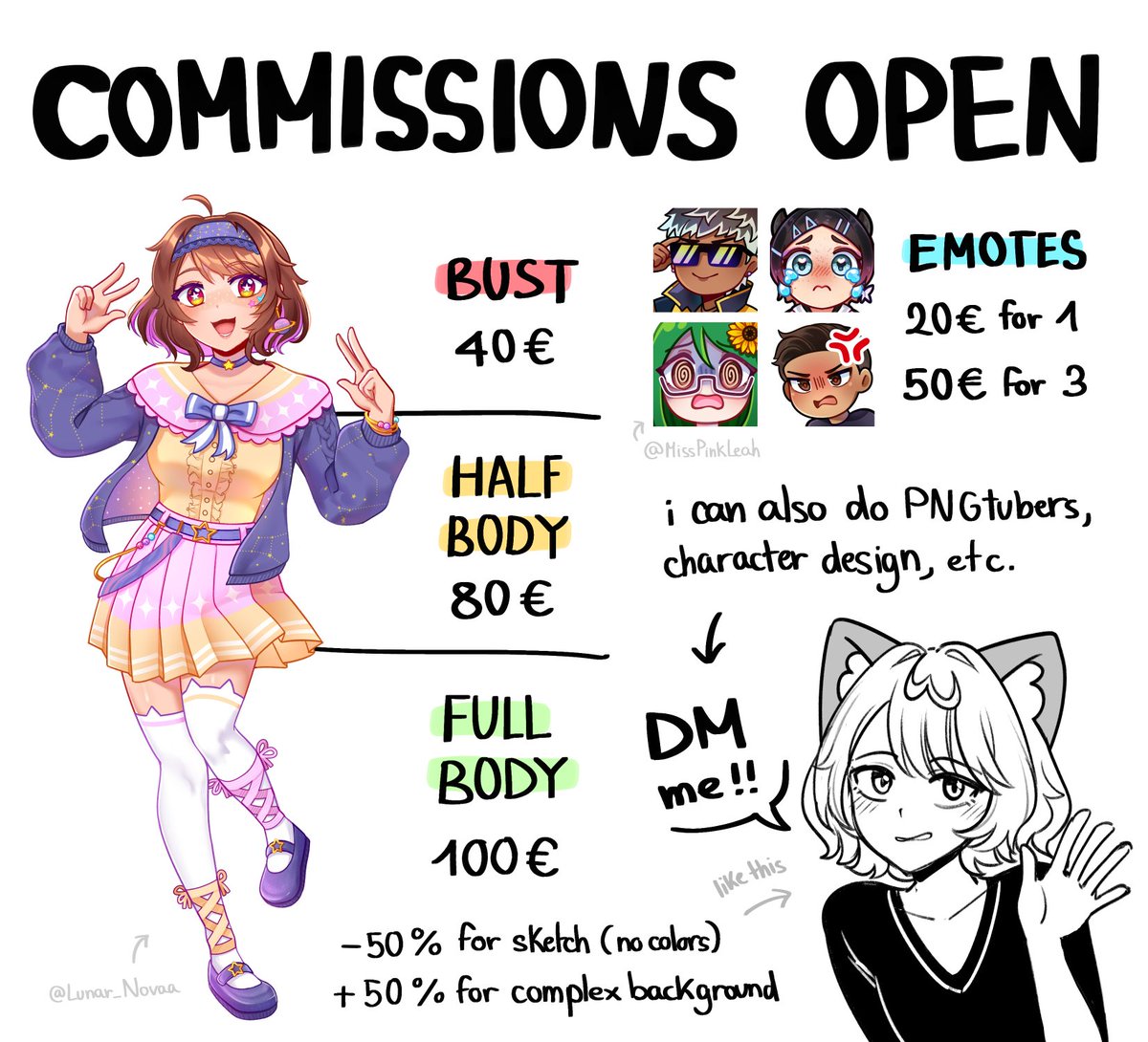 ignEmii's tweet image. ‼️ OPENING 2 COMMISSION SLOTS ‼️
i haven't opened my comms publicly in years but i have some free time this month and need funds to attend VCT champs :3
i'll be available to start next week, feel free to DM me if you have any questions!! &amp;lt;3
#commissionsopen #artcomissions