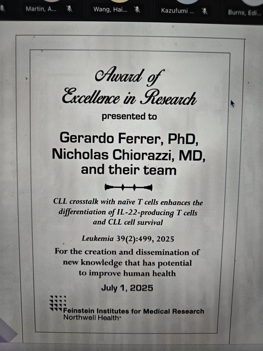 Honored to receive this award from the Feinstein Committee, thank you for the recognition! I am grateful to the amazing team that made it possible.
Sorry, I couldn’t be there to celebrate and meet you all in person!