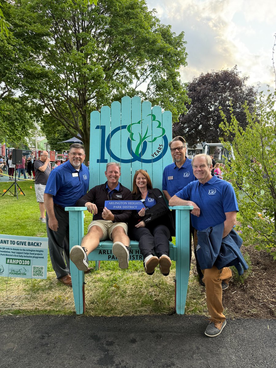If you're stopping by Frontier Days this week, make sure you take a photo with our giant 100th anniversary chair and use #ahpd100!

The chair is traveling around the district, view the schedule here: bit.ly/3YkBVrT