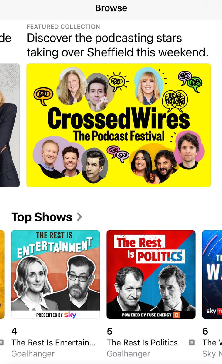 We're honoured to be featured on the Apple Podcasts app homepage! 🤩

They've also put together a Crossed Wires playlist, that you can check out here apple.co/crossedwires-25