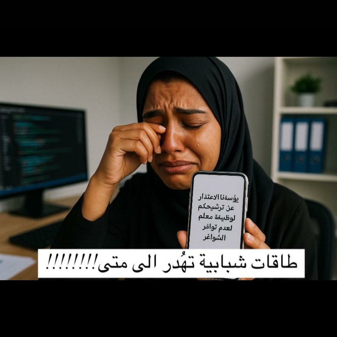 أكتب هذه التغريدة وأنا أجهل مصيري
كم سنة أخرى علي أن أتحمل؟
ما ذنبنا في قرارات غير مفهومة؟
صوتنا لن يخبو، سنطالب بحقنا حتى النهاية
#رفض_تعيين_الحاسوب2
<a href="/EduGovOman/">وزارة التعليم - سلطنة عُمان</a> <a href="/Labour_OMAN/">وزارة العمل -سلطنة عُمان</a> <a href="/StateAudit_Oman/">جهاز الرقابة المالية والإدارية للدولة- سلطنة عُمان</a>