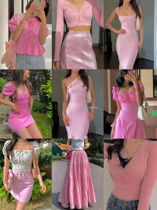 Embracing the pink vibe with these stunning outfits! 💗 #PinkStyle #FashionInspo #SummerLooks