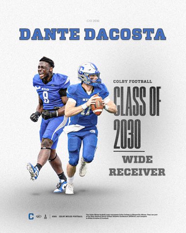 Dante DaCosta (@_dantedacosta) on Twitter photo After a great conversation with <a href="/CoachBerryFB/">Owen Berry</a>, I am blessed to receive an offer from Colby College! Thank you for the opportunity! #GoMules <a href="/Colby_Football/">Colby Football</a> <a href="/PValleyFootball/">Pascack Valley Football</a> <a href="/RecruitPascackV/">Pascack Valley Football Recruiting</a> After a great conversation with <a href="/CoachBerryFB/">Owen Berry</a>, I am blessed to receive an offer from Colby College! Thank you for the opportunity! #GoMules <a href="/Colby_Football/">Colby Football</a> <a href="/PValleyFootball/">Pascack Valley Football</a> <a href="/RecruitPascackV/">Pascack Valley Football Recruiting</a>