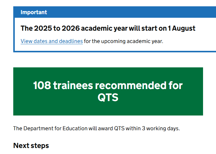 🎉 We just hit the button on recommending our trainees for Qualified Teacher Status! We’re incredibly proud of every trainee who’s reached this milestone  🎉

If you're thinking about starting your journey towards becoming a qualified teacher in September 2026, register your