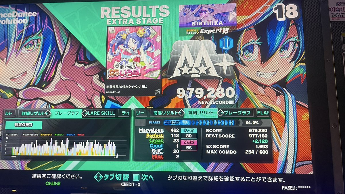 夜食べすぎたので、ランニング+DDR2クレ。
閉店間際なため、あまり出来ず。
画像は1クレ目。