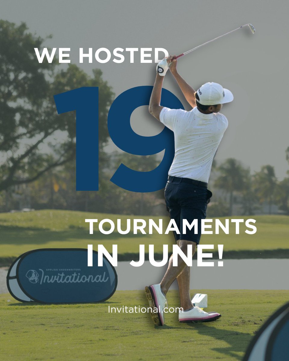 June was in full swing this year! We were packed with 19 tournaments, all benefiting great causes. 

We still have still have plenty of tournaments left, visit Invitational.com to find one in your area!