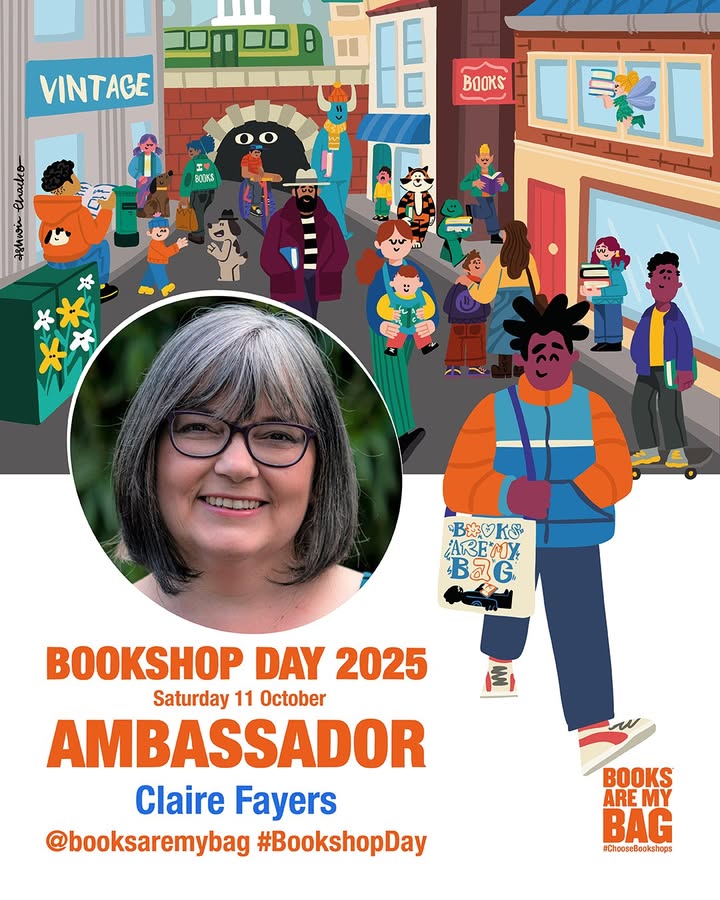 Books Are My Bag (@booksaremybag) on Twitter photo 📣 Meet our #BookshopDay Ambassadors! 📚💫
We're delighted to share this incredible line-up of bookshop champions.
✨ Hugh Bonneville
✨ Emily Zobel Marshall
✨ Simon Lamb
✨ Claire Fayers
Bookshop Day takes place Saturday 11 October 2025.
🎨: <a href="/whackochacko/">Ashwin Chacko</a>
#ChooseBookshops 📣 Meet our #BookshopDay Ambassadors! 📚💫
We're delighted to share this incredible line-up of bookshop champions.
✨ Hugh Bonneville
✨ Emily Zobel Marshall
✨ Simon Lamb
✨ Claire Fayers
Bookshop Day takes place Saturday 11 October 2025.
🎨: <a href="/whackochacko/">Ashwin Chacko</a>
#ChooseBookshops
