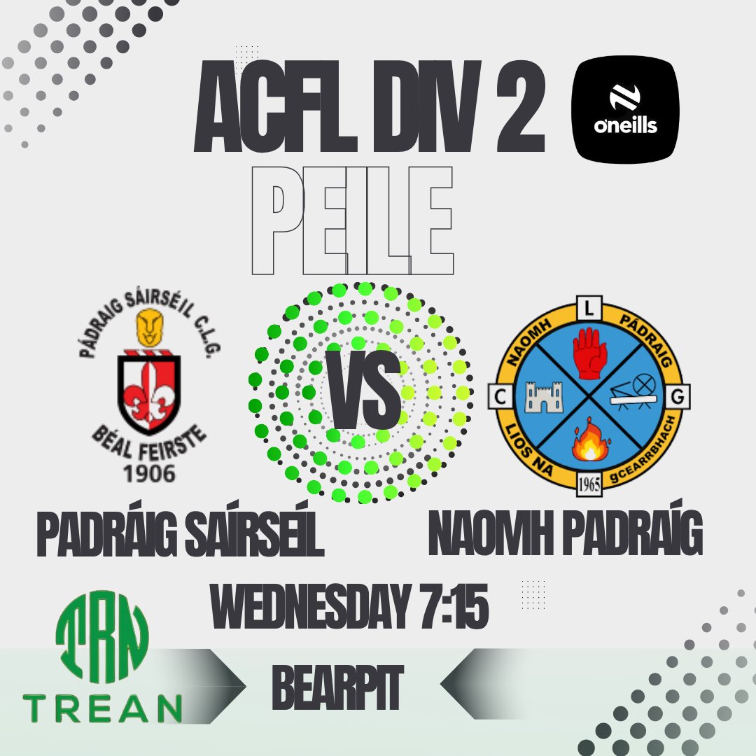Good luck to our Senior Footballers on there last league game off the season looking to stay undefeated as Div 2 league winners 🏆