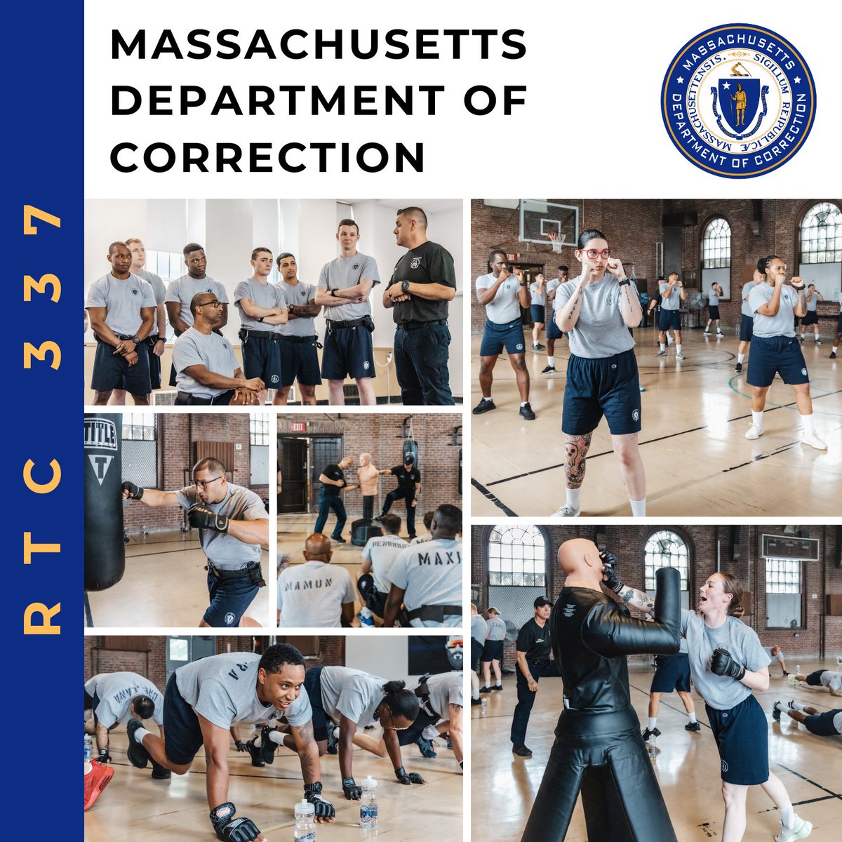 MACorrections's tweet image. RTC 337 recruits are continuing to build the skills and mindset needed for a successful career in corrections. Recent training focused on safety, crisis response, situational awareness, and mental resilience, all vital skills for their roles ahead. We’re proud of their progress!
