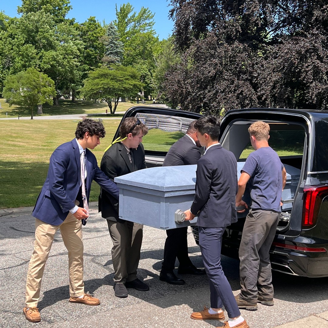 School may be out, but students in McQuaid Jesuit’s Pallbearer Ministry continue to live out their commitment to service. These young men are spending their break serving as pallbearers for those who pass away without family or friends to carry them to their final resting place.