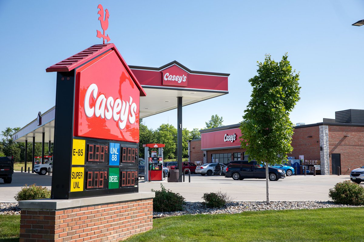 CycloneKamala's tweet photo. Old Casey’s logo had so much more aura. I hate minimalism https://t.co/cghsRR51Sr