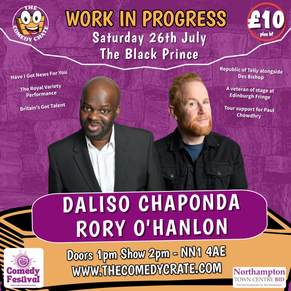 The Black Prince (@blackprincenn) on Twitter photo News from our good friends <a href="/thecomedycrate/">The Comedy Crate</a>
The weekender on the 12/13th is about 90% sold now!
thecomedycrate.com/northamptontic…
Also they've added a matinee show on July 26th! <a href="/dalisochaponda/">Daliso Chaponda</a> + Rory O'Hanlon bring their Edinburgh previews to our 'umble stage!
thecomedycrate.com/northamptontic… News from our good friends <a href="/thecomedycrate/">The Comedy Crate</a>
The weekender on the 12/13th is about 90% sold now!
thecomedycrate.com/northamptontic…
Also they've added a matinee show on July 26th! <a href="/dalisochaponda/">Daliso Chaponda</a> + Rory O'Hanlon bring their Edinburgh previews to our 'umble stage!
thecomedycrate.com/northamptontic…
