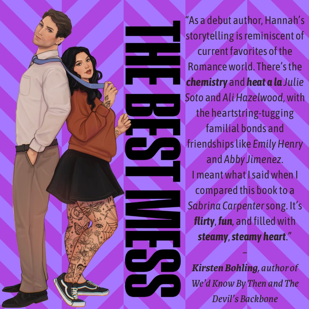 💜💜It’s HERE! It’s FINALLY HERE!!💜💜
Let’s hear it for Hannah Loraine’s THE BEST MESS✨✨

Come see what readers are saying about Noah &amp; Lottie 🫶🏽

With her dive bar bathroom hook-ups and her aversion to any relationship that lasts longer than the three sentences she shares