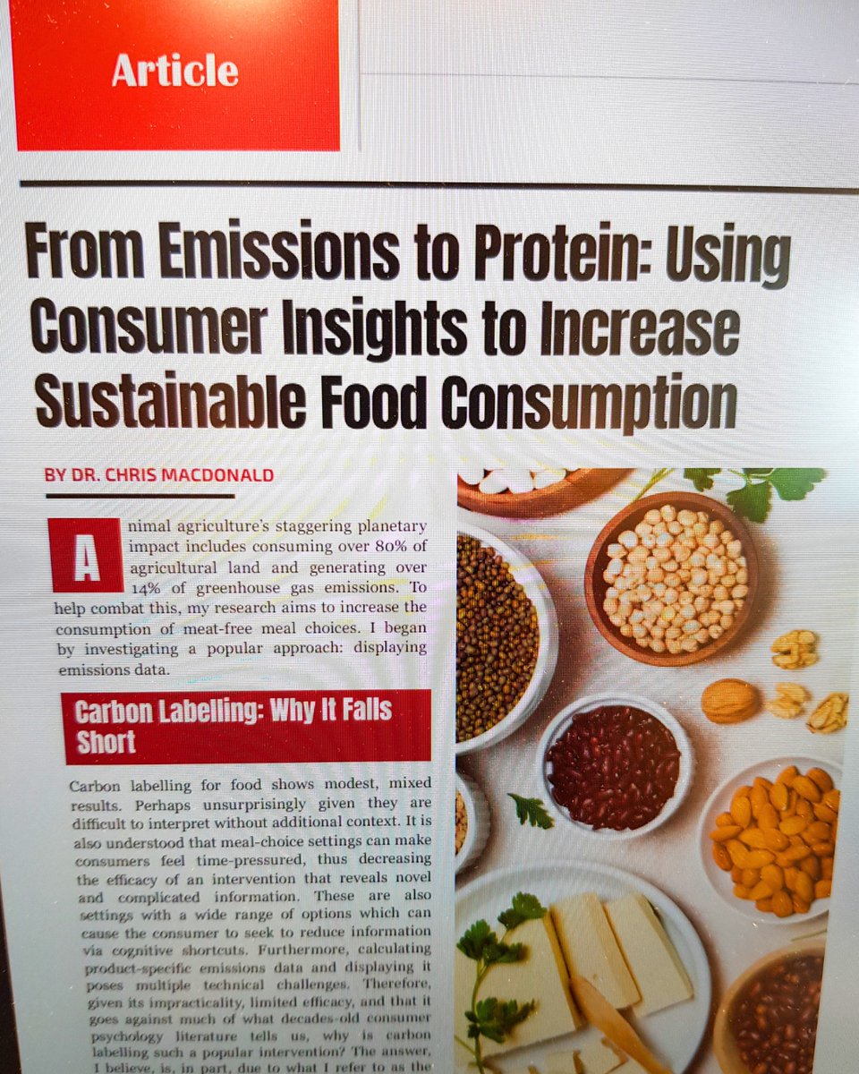 Dr Chris Macdonald (@cmacdonaldphd) on Twitter photo 🥳 New article alert! (in Impact Magazine)
Want to encourage more sustainable diets? Want impact at speed and at scale? Then don’t talk about sustainability. That’s the surprising takeaway from my research.
In short: Since the publication of my book, Operation Sustainable Human 🥳 New article alert! (in Impact Magazine)
Want to encourage more sustainable diets? Want impact at speed and at scale? Then don’t talk about sustainability. That’s the surprising takeaway from my research.
In short: Since the publication of my book, Operation Sustainable Human