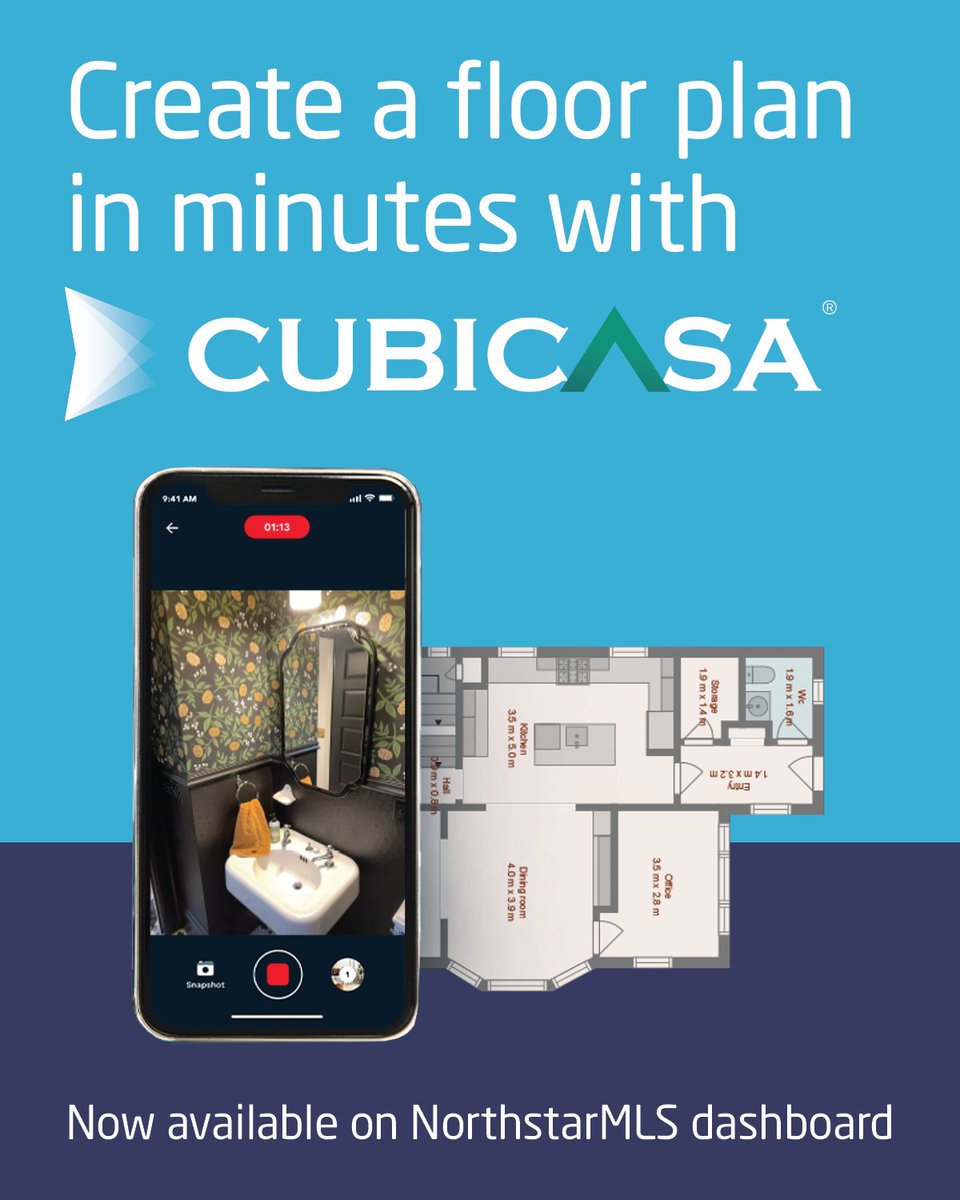 CubiCasa allows you to create floor plans for free for properties under 5,000 square feet📐
The LITE plan offers unlimited scans—plus, you can explore advanced options for even greater detail and customization.
Sign up here: cubi.casa/mls-member-sig…
#cubicasa #mls #northstarmls