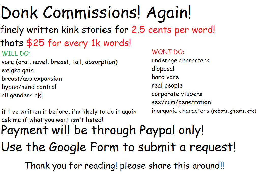hey guess what
my c0mms are open again! for the summer!
do you want me to write you something? for money? i might do it!
submission form down below, will close next tuesday!
please share around if you can! thank u!!!