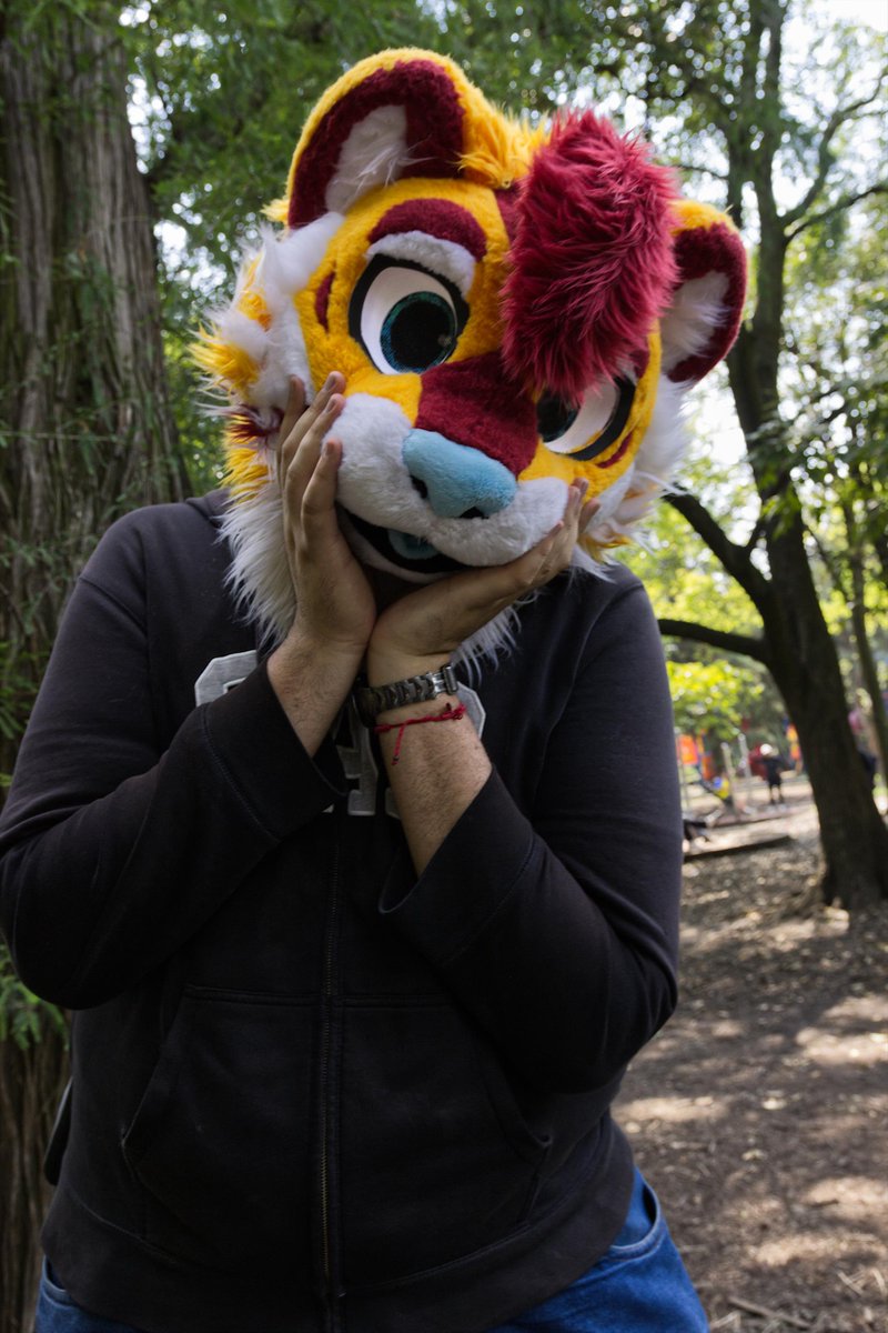 This adorable tiger is ready to enjoy the Furrada del Bienestar! They're soaking up the sun and the good vibes with their fellow furries. What's your favorite part of furry events? ☀️

#imfur #furry #fursuit #furryfandom #fursuiter #fursuiting #furries #CatPotion