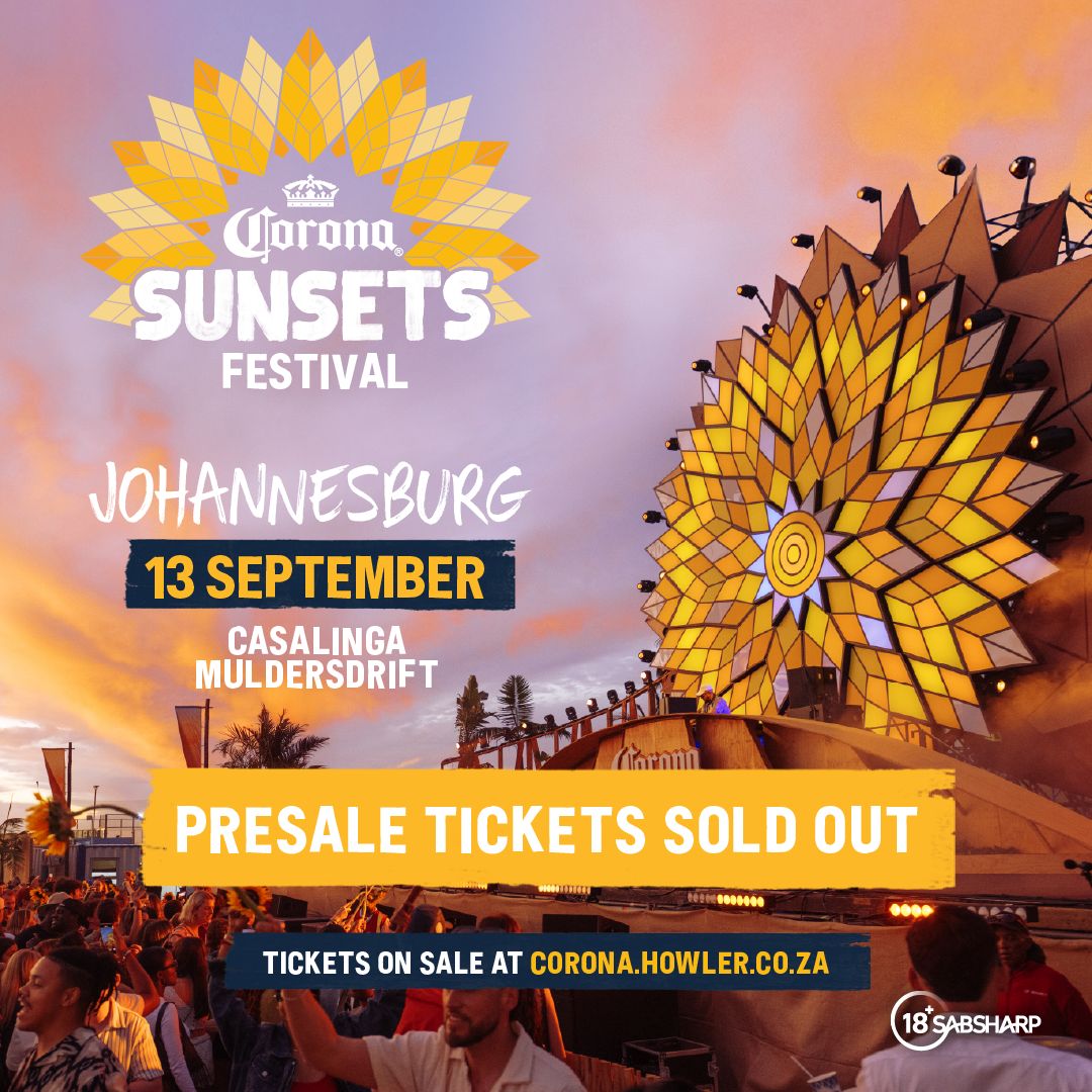 Johannesburg, you showed up! Presale tickets &amp; 2nd release tickets are sold out. 3rd release tickets are now available – don't miss out.​

🌞 13 September - Casalinga, Muldersdrift - Johannesburg ​

Tickets &amp; tables on sale now at corona.howler.co.za​

This Is Living