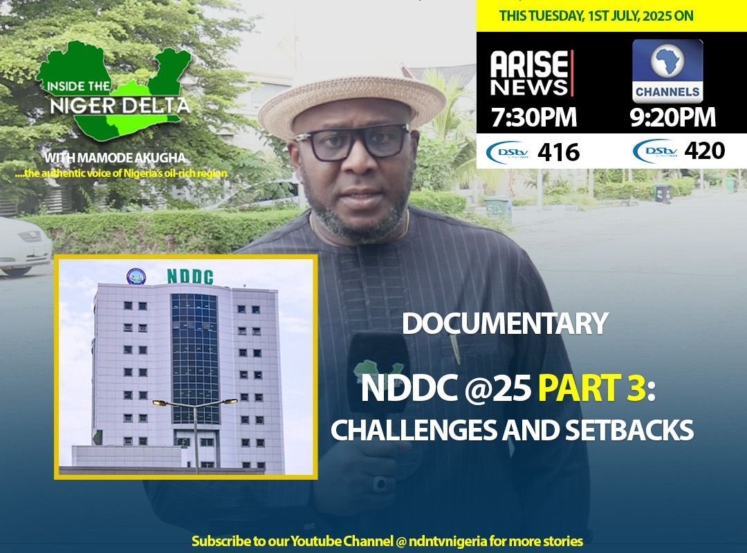 NDDCOnline's tweet photo. JOIN US AS WE PRESENT A DOCUMENTARY ON THE NDDC: PART 3
CHALLENGES AND SETBACKS
*TODAY 1ST JULY 2025*
@ 7:30PM ON ARISE NEWS AND 9:20PM ON CHANNELS.
#TellingOurStory
#NDDCAt25
#NDDC25YEARS
#MakingDifference
#Transaction2Transformation https://t.co/OzbzSX7xXu