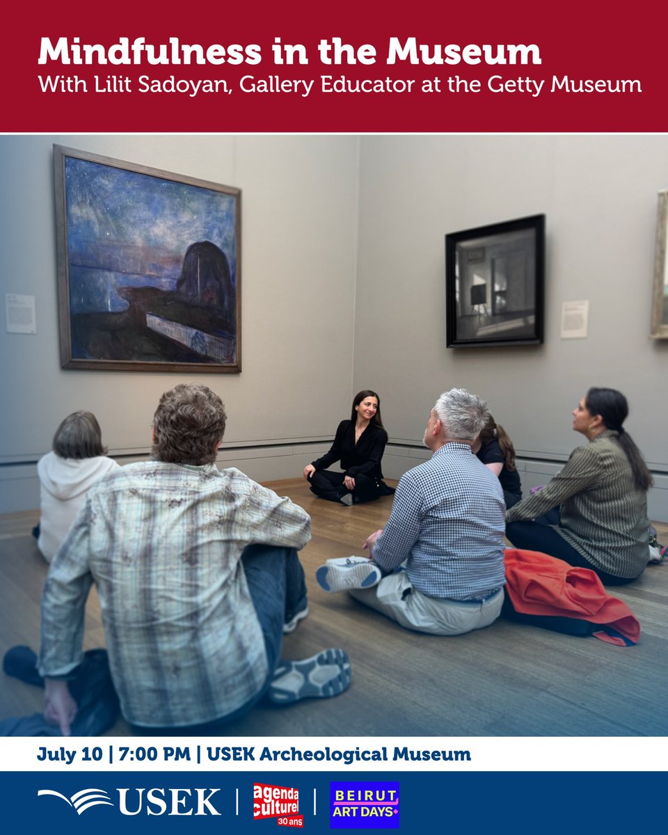 #USEK (@usekofficial) on Twitter photo Join us for "Mindfulness in the Museum" at USEK Museum guided by Lilit Sadoyan , Art Historian and Gallery Educator at the Getty Museum, featuring Lebanese modern art as part of #BeirutArtDays.
Follow the link for more info: apply.usek.edu.lb/mindfulness-mu…
<a href="/usek_museum/">USEK Archeological Museum</a>
#USEKMuseum Join us for "Mindfulness in the Museum" at USEK Museum guided by Lilit Sadoyan , Art Historian and Gallery Educator at the Getty Museum, featuring Lebanese modern art as part of #BeirutArtDays.
Follow the link for more info: apply.usek.edu.lb/mindfulness-mu…
<a href="/usek_museum/">USEK Archeological Museum</a>
#USEKMuseum