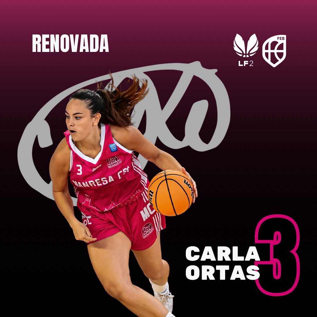 ✍🏻 RENOVADA I Carla Ortas, renova com a jugadora del Sènior A que competirà a LF2!

#JuguemJuntes #ManresaCBF #LF2