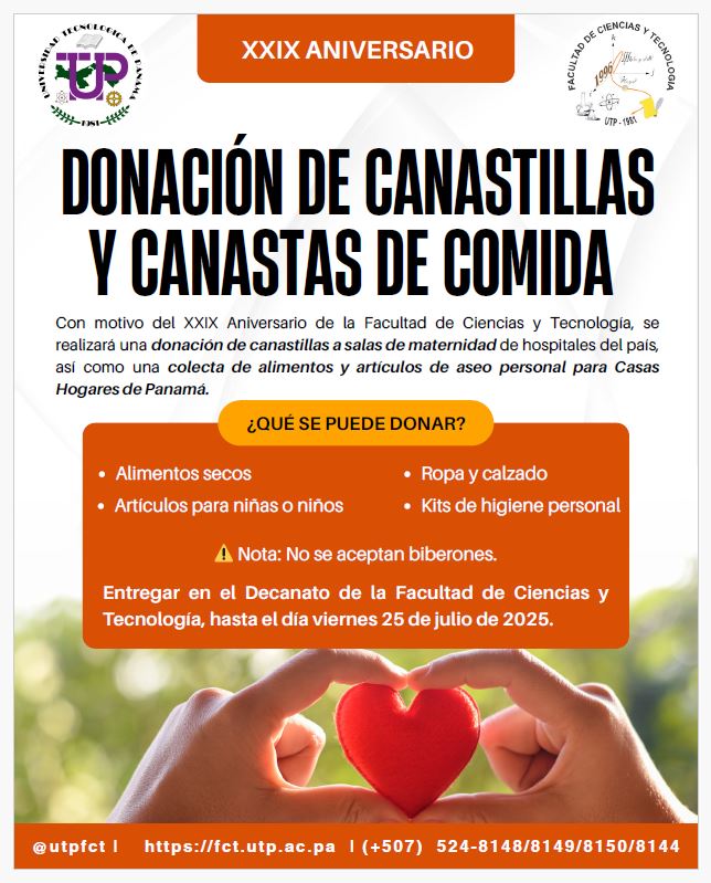 @utpfct (@utpfct) on Twitter photo Atención docentes, investigadores, estudiantes y administrativos de la Facultad de Ciencias y Tecnología.
XXIX Aniversario de la Facultad de Ciencias y Tecnología. <a href="/utppanama/">UTP Panamá</a> Atención docentes, investigadores, estudiantes y administrativos de la Facultad de Ciencias y Tecnología.
XXIX Aniversario de la Facultad de Ciencias y Tecnología. <a href="/utppanama/">UTP Panamá</a>
