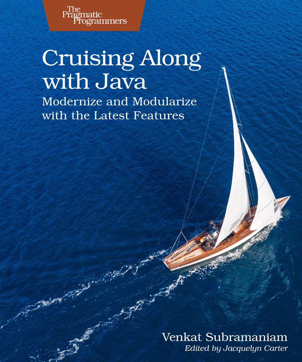 PragmaticProgrammers (@pragprog) on Twitter photo <a href="/venkat_s/">Venkat Subramaniam</a> Pick up <a href="/venkat_s/">Venkat Subramaniam</a> 's latest title: Cruising Along with Java
pragprog.com/titles/vscajav… <a href="/venkat_s/">Venkat Subramaniam</a> Pick up <a href="/venkat_s/">Venkat Subramaniam</a> 's latest title: Cruising Along with Java
pragprog.com/titles/vscajav…