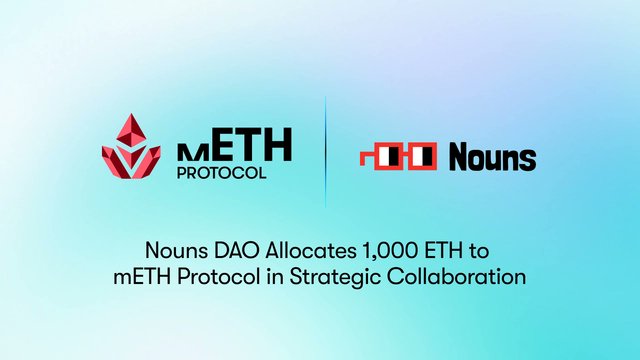NounsDAO just approved a bold move — they’re putting 1,000 stETH into mETH Protocol.

That’s a power shift and a smart chess move in Ethereum’s staking landscape.

Feels like two brainy DAOs shaking hands to upgrade Ethereum’s backbone — Nouns brings culture, mETH brings yield.
