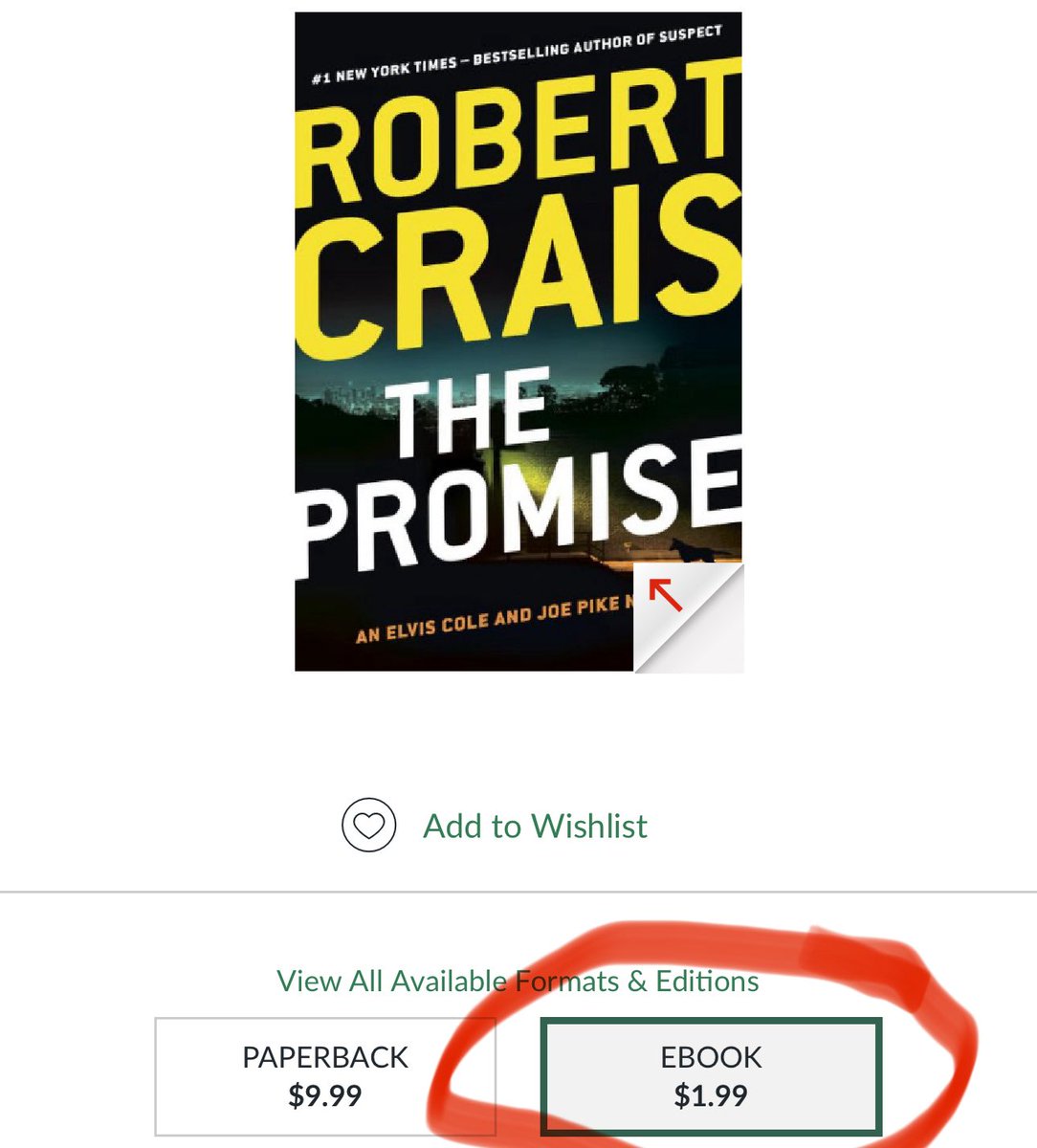 robertcrais's tweet image. BookBub price drop! Elvis Cole, Joe Pike, K9 Maggie, Scott James, Jon Stone!! Grab the ebook now for $1.99! Kindle or Nook!
Limited time, US only, etc. Grab THE PROMISE now while you can !