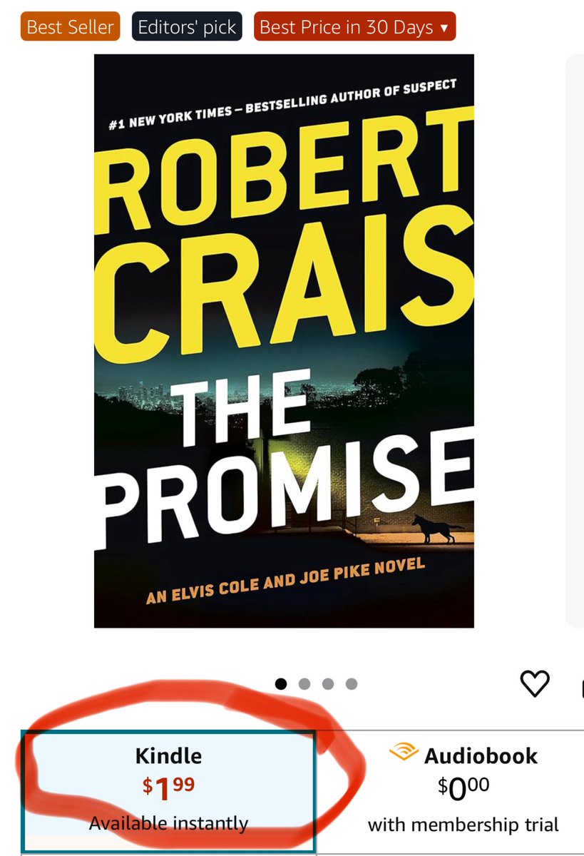 robertcrais's tweet image. BookBub price drop! Elvis Cole, Joe Pike, K9 Maggie, Scott James, Jon Stone!! Grab the ebook now for $1.99! Kindle or Nook!
Limited time, US only, etc. Grab THE PROMISE now while you can !